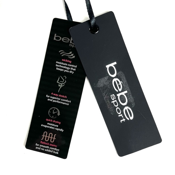 Bebe Sport Tricot Crystal Logo Navy Striped Track Jacket - Picture 13 of 13